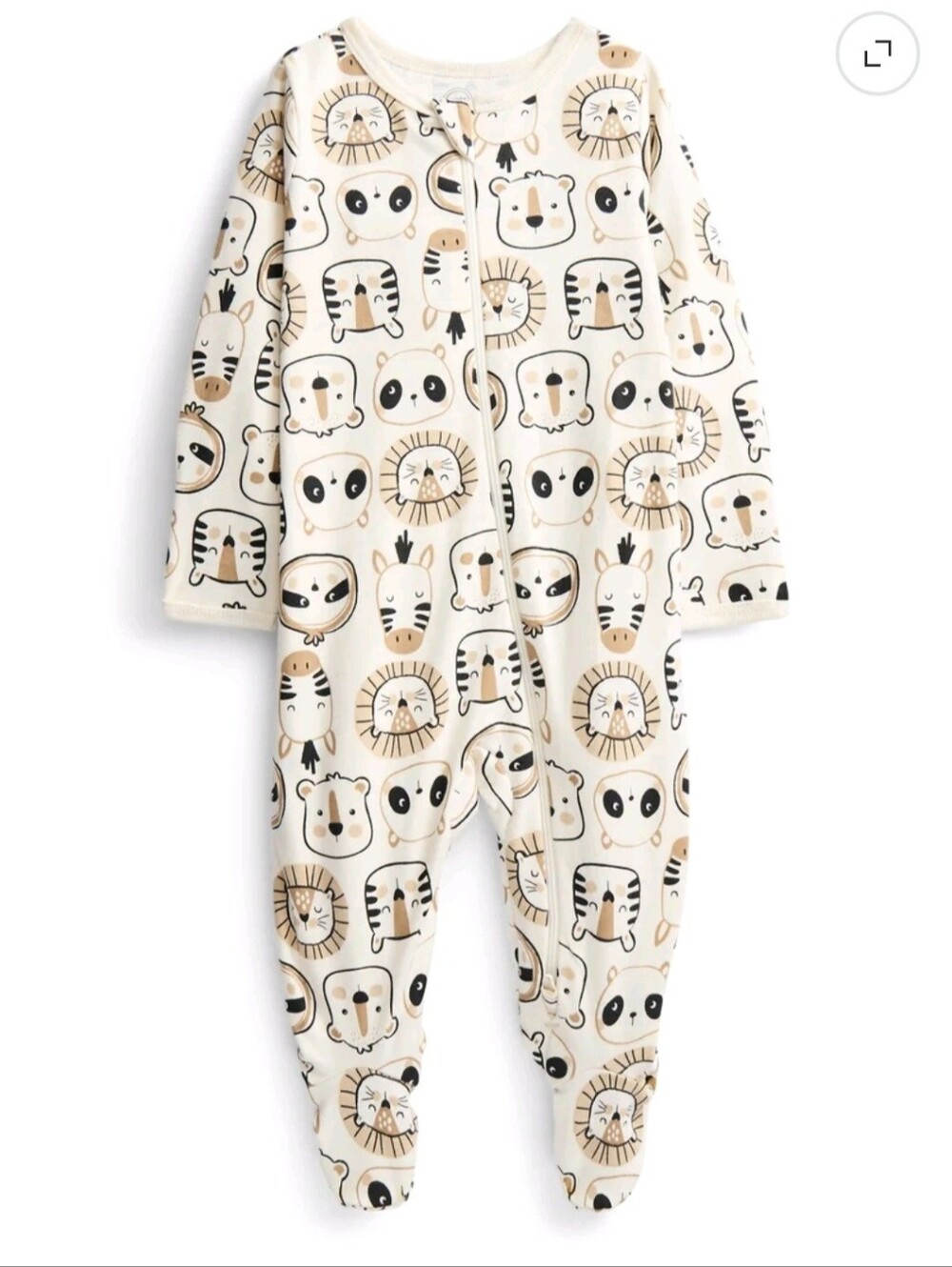 Nwt Cream Baby Boy Safari Sleep N Play Sleeper Size 0-3mos